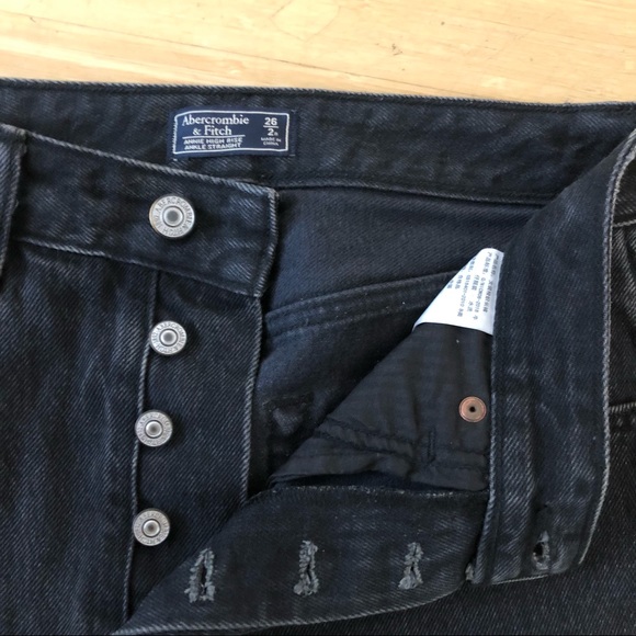 Abercrombie black straight leg jeans - Picture 3 of 5